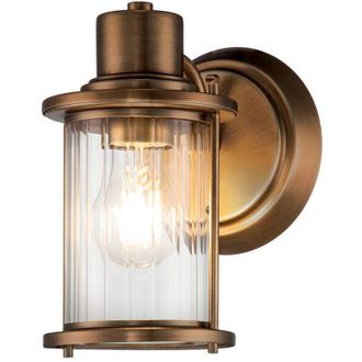 Quoizel Applique Industrial Nordico Riggs Acciaio Ottone Anticato 1 Luce E14