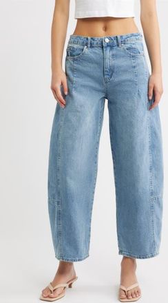 Tractr Wide Leg Crop Jeans in Indigo at Nordstrom, Size 26