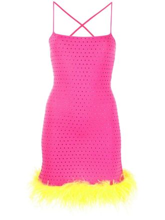 Chiara Ferragni ostrich-feather dress - Pink