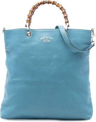 Gucci Pre-owned Gucci Tall Leather Bamboo Shopper Tote Ladies H30NZT4E76NUNUD2