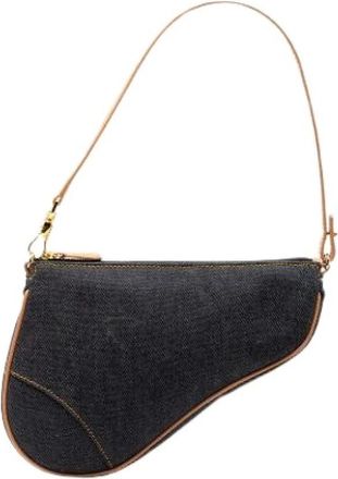Dior Pre-owned Saddle Pochette - Dames - Vintage Schoudertas - Blauw - ONE Size - Leer - Vintage