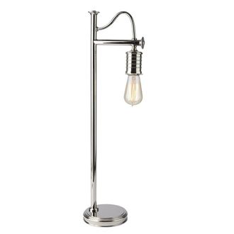 Netlighting Douille 1 Light Table Lamp Polished Nickel E27 in Grey