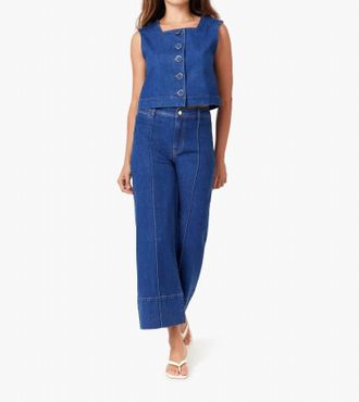 Habitual Denver Pintuck Crop Jeans In Cornflower Blue