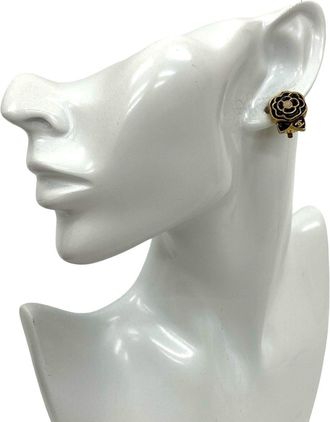 Chanel gold gold Plating Clip Earrings (Pre-Owned)