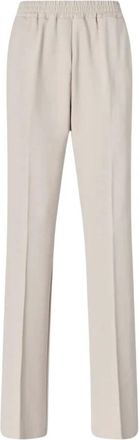 Pinko Polygala Pantalone Punto Stoff - Dames - Straight fit broeken - Beige - XS - Broeken