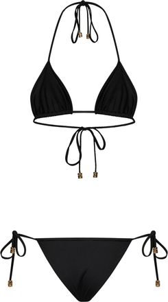 Gucci Womens Bikini Sparkling Jersey, Black Polyamide Swimwear Sea Clothing