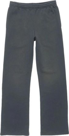 Acne Studios Fleecebroek met stempel logo - Dames - Straight fit broeken - Zwart - 2XS - Katoen - Broeken
