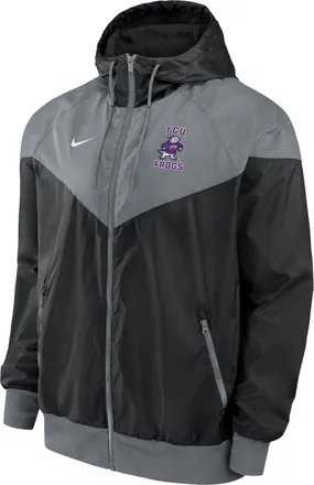 Nike TCU Horned Frogs Nike Mens Windrunner Jacket in Black | M62068E168TCUN-BLK