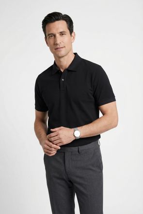 Olymp Poloshirt OLYMP Casual, Herren, Gr. XXL, schwarz, Piqu&eacute;, Obermaterial: 100% Baumwolle, Shirts Poloshirt