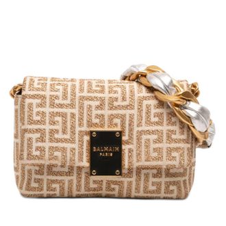 Balmain Pre-owned Balmain Mini Monogram Jacquard 1945 Crossbody Ladies 74KQ972BO8T4GBS0