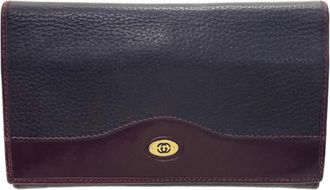 Gucci Bordeaux Leather Long Wallet (Bi-Fold) (Pre-Owned)