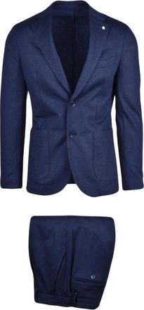 L.B.M. 1911 Giacca sfiancata - Heren - Business pakken - Blauw - M - Wol - Kostuums
