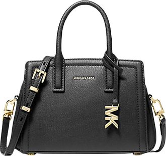 Michael Kors Laila Leren Schoudertas - Dames - Handtassen - Zwart - ONE Size - Leer - Tassen
