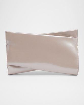 Christian Louboutin Loubitwist Small Patent Leather Clutch Bag