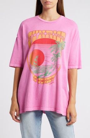 Billabong Sunrise to Sunset Oversize Graphic T-Shirt in Paradise Pink at Nordstrom Rack, Size X-Small