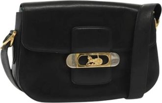 Celine Pre-owned Leather celine-bags - Dames - Vintage Schoudertas - Zwart - ONE Size - Leer - Vintage