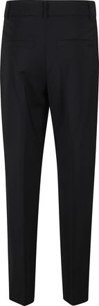 Seventy Black Belt-Loops Wool Straight-Leg Pants