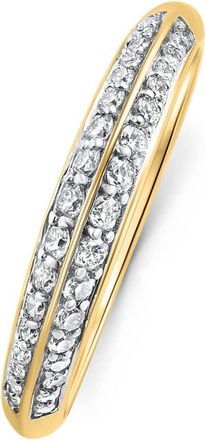 Pompeii3 3/8Ct Diamond Pave Wedding Ring Stackable Anniversary Band 14k Gold Lab Grown