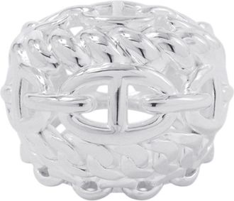 Herm&egrave;s Silver Silver 925 Band Ring (Pre-Owned)