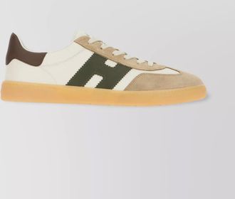 Hogan leather sneakers featuring suede accents