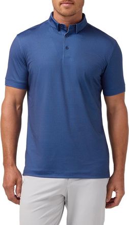 Mizzen+Main Versa Trim Fit Performance Golf Polo in Midnight Navy Diamond Shadow at Nordstrom, Size X-Large