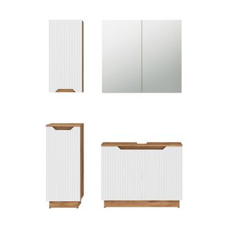 Vicco Conjunto De Muebles De Ba&ntilde;o Lotta, Blanco, 4 Piezas, Vicco