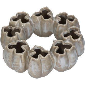 Schubiger M&ouml;bel Vase Keramik, Beige H: 7 cm
