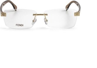 Fendi Eyeglasses - Heren - Brillen - Geel - 60 MM - Accessoires