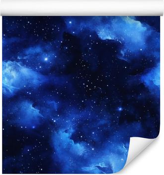 OEM Carta Da Parati Acquerello Galassia Blu Navy, Blu Montagna 50x1000 Cm