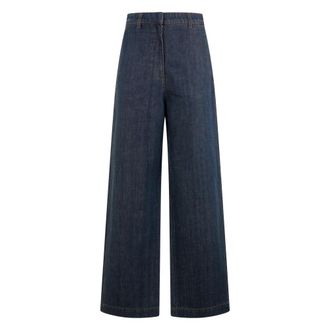 Fabiana Filippi Wide Jeans, female, Blue, Size: XS High-rise wide-leg jeans