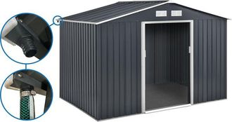 Habitat et Jardin Cobertizo de jardín metálico - Vegas - 8,83 m² con canalón