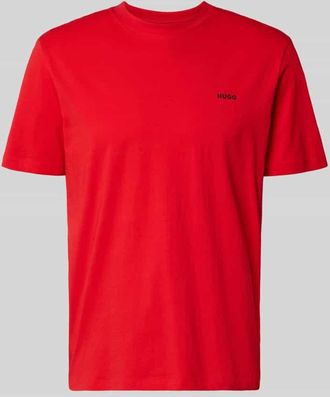 HUGO BOSS Regular Fit T-Shirt aus reiner Baumwolle Modell DERO222 in Rot, Gr&ouml;&szlig;e XXL