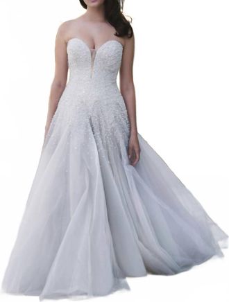 Allure Bridals Sweetheart Wedding Gown In Ivory/nude
