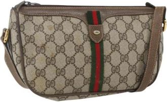 Gucci Pre-owned Plastic Cross Body Bag - Dames - Vintage Schoudertas - Beige - ONE Size - Vintage