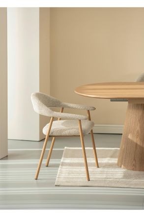 Livetastic Armlehnstuhl, Taupe, Holz, Metall, Textil, Pappel, Sperrholz, Rundrohr, 59x75x62 cm, Esszimmer, St&uuml;hle, Polsterst&uuml;hle