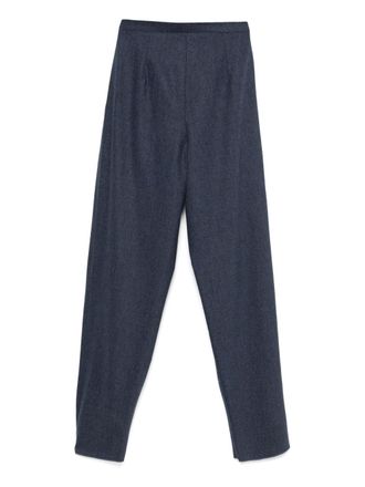 Emporio Armani Virgin Wool Blend Trousers - Navy