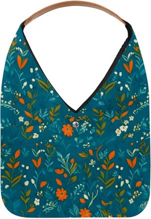 Generic Colorful Flowers Reusable Lightweight Grocery Bags - Foldable Into Compact Pouch, Washable & Sturdy, Multipurpose for Shopping and Travel