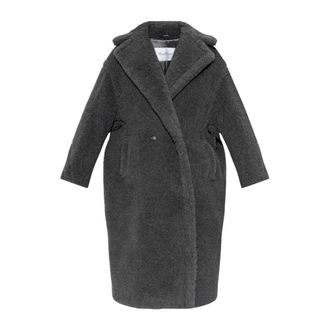 Max Mara Wool Coat Teddy - Dames - Mantels - Grijs - Maat: L Wol