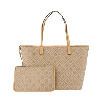 Tory Burch Dames, Tassen, Beige, Maat: ONE Size Linnen