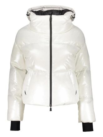 Herno zip adjustable-hood jacket - women - Duck Down/Goose Feather/Polyester/Polyamide/Lycra - 42 - White