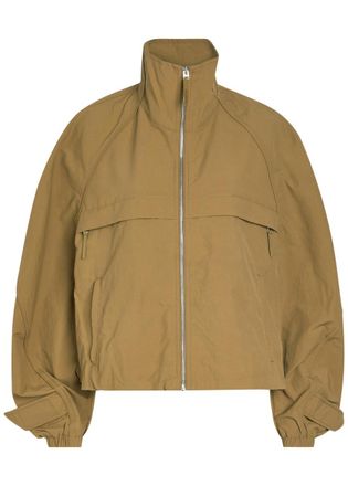 Acne Studios Logo-embroidered Poplin Jacket - Khaki - 38 (UK10 / S)