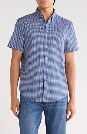 Original Penguin Short Sleeve Poplin Shirt in Sargasso Sea at Nordstrom Rack, Size Xx-Large