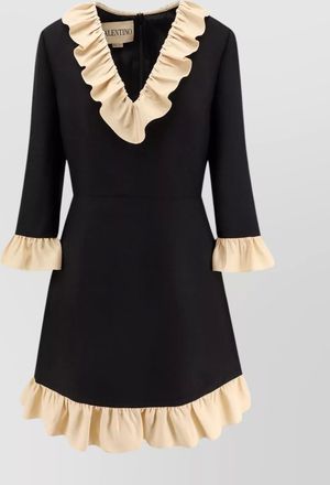 Valentino short dress in wool and silk