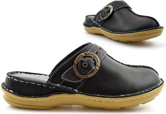 Generic Womens Real Leather Sandals Womens Comfort Sandals Size 3 Ladies Mules Size 4 Mule Ladies Real Leather Sandal Comfort Sandal Mule Slip On Shoes Mules 