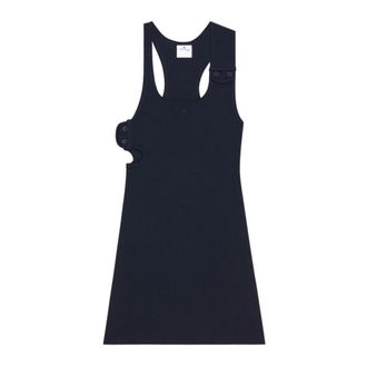 Courr&egrave;ges Vestido Mini de Algod&oacute;n Acanalado de los 90 - Dresses - Mujer - Azul - M
