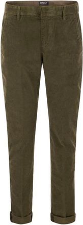 Dondup Gaubert Broeken - Heren - Slim Fit Broeken - Groen - W36 - Katoen - Broeken