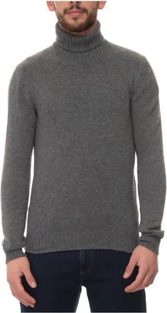 Gran Sasso Slim Fit Wol Turtleneck Pullover - Heren - Coltruien - Grijs - 3XL - Wol - Truien & Vesten