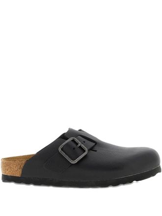Birkenstock Boston WB buckle mules - men - Calf Leather/Calf Suede/Polyethylene vinyl acetate (PEVA) - 43 Regular - Black