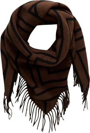 Soaked In Luxury SLPentile Sjaal - Dames - Wintersjaals - Bruin - ONE Size - Wol - Accessoires