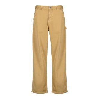 Moncler Straight Trousers, male, Brown, Size: S Cargo Trousers